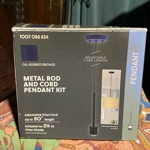 Metal Rod and Cord Pendant Kit - Oil-Rubbed Bronze